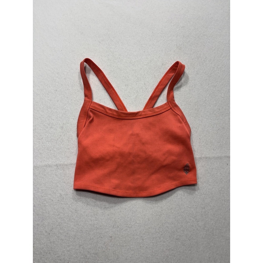 Jp Movement Tank Top Girls Medium Orange Ribbed Scoop Neck Athletic Stretch
